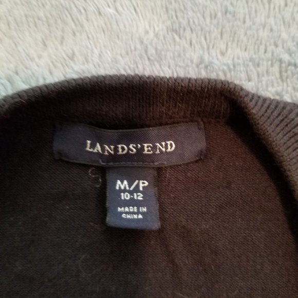 Lands End Black Cardigan Size M/P - Picture 2 of 5